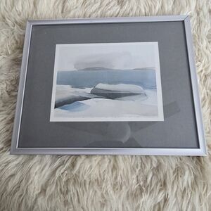 framed art piece by Canadian artist Toni Onley, featuring a watercolor print